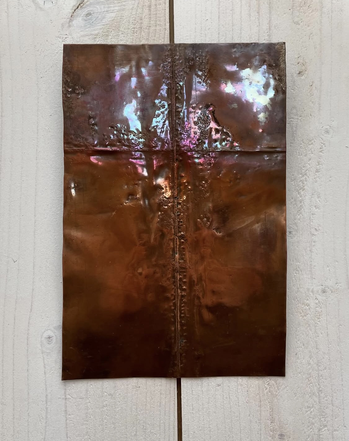 Kristīne Upīte / Kristine Upite – Cross · copper sourced from a church roof · 2025