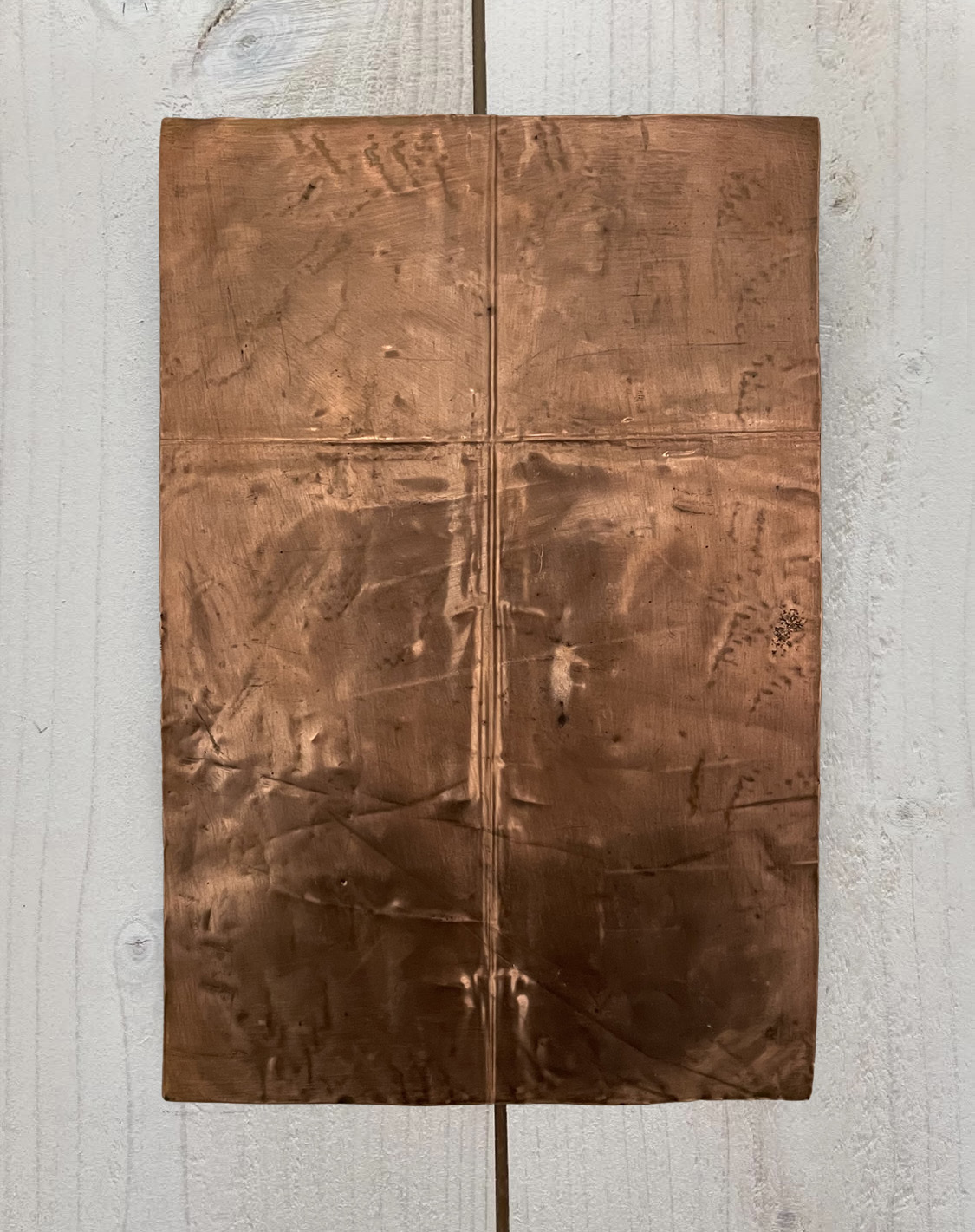Kristīne Upīte / Kristine Upite – Cross · copper sourced from a church roof · 2026