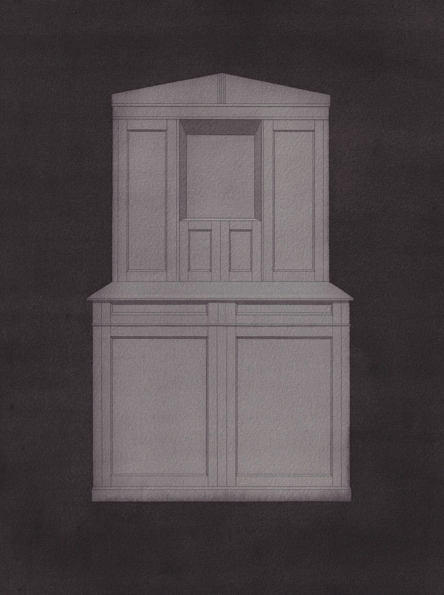 Kristīne Upīte / Kristine Upite – Cabinet Grey · watercolor, graphite on paper · 2025